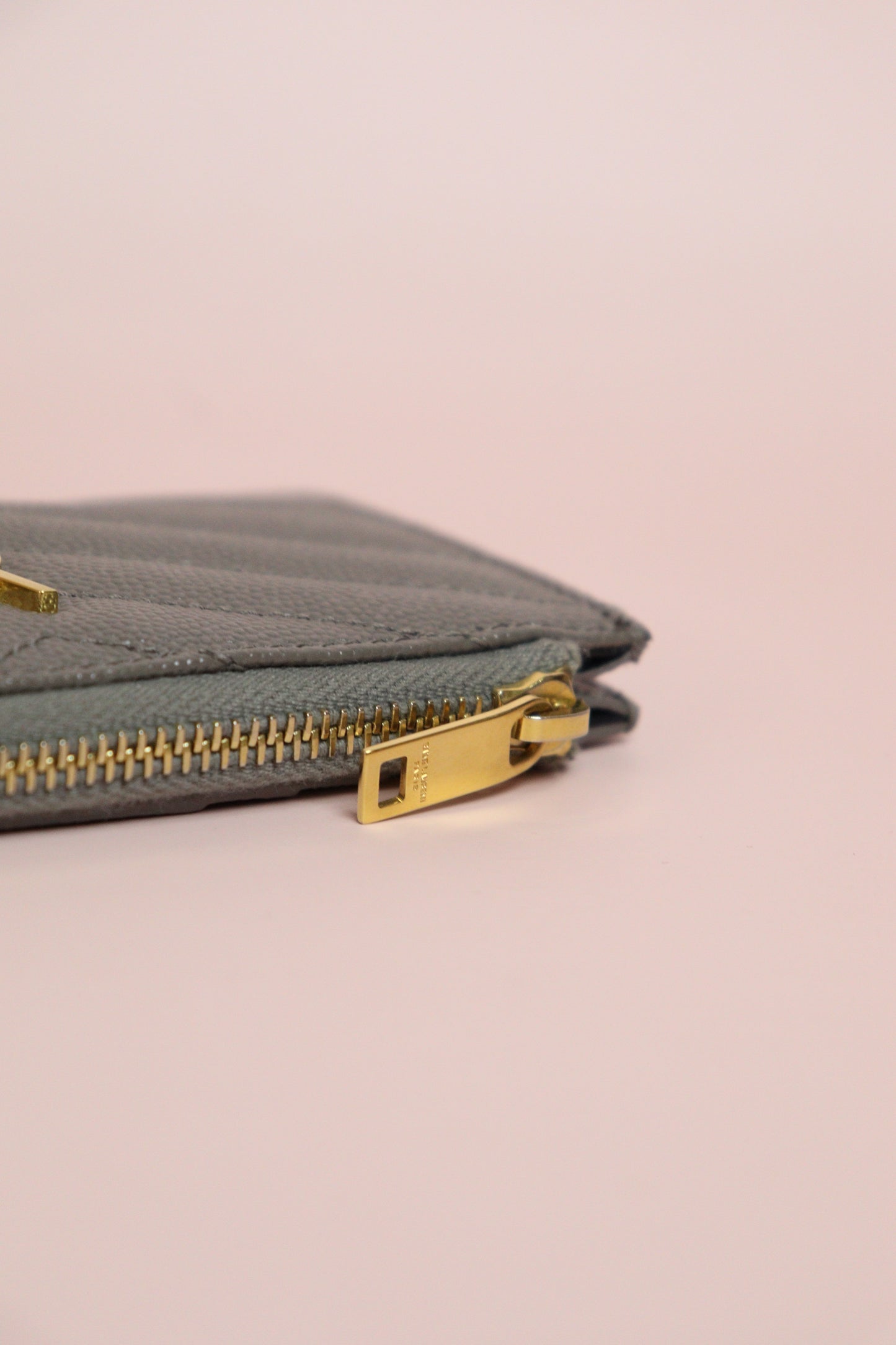 Saint Laurent Monogram Fragments Zip Card Holder