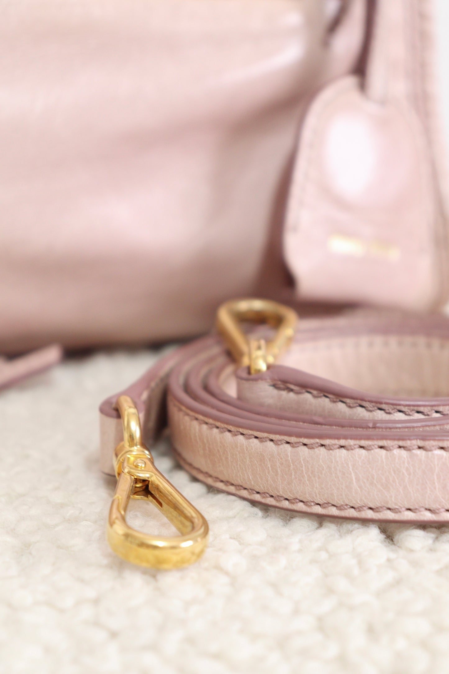 Miu Miu Mini Bauletto Vitello Shine