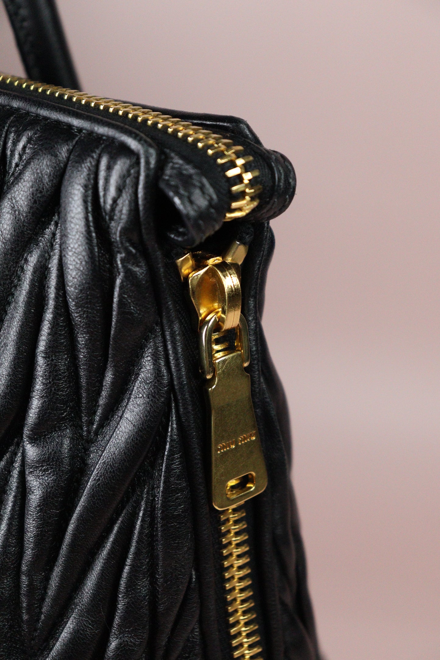 Miu Miu Matelassé Nappa Tote
