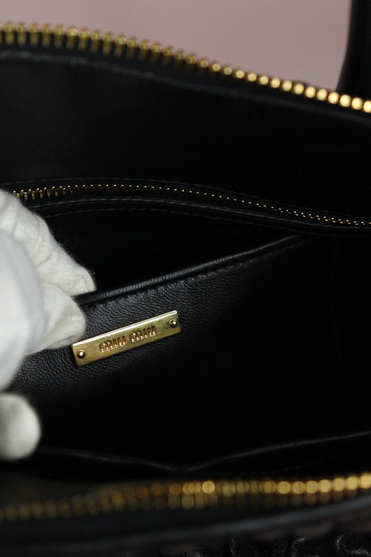 Miu Miu Matelassé Nappa Tote