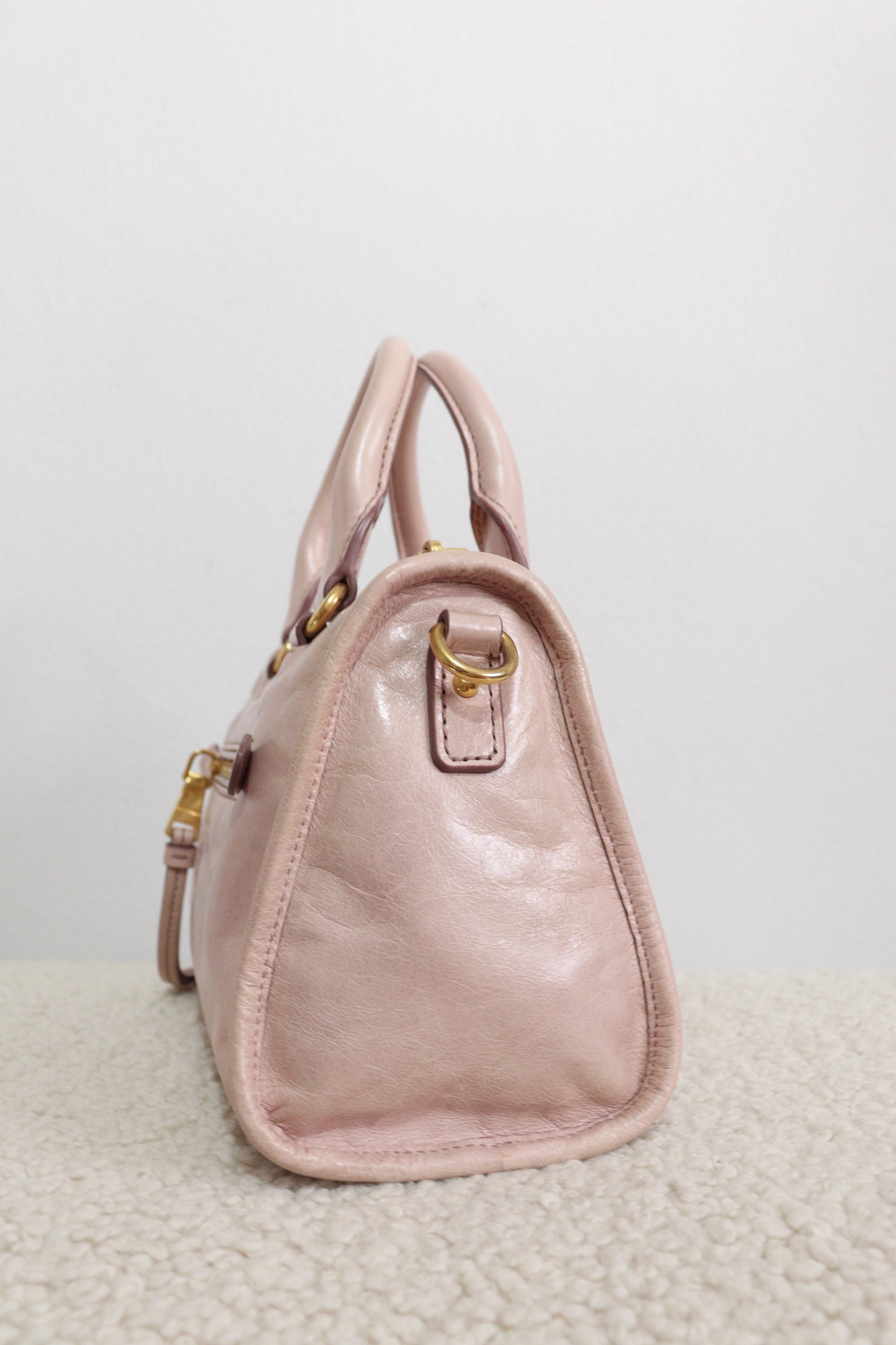 Miu Miu Mini Bauletto Vitello Shine