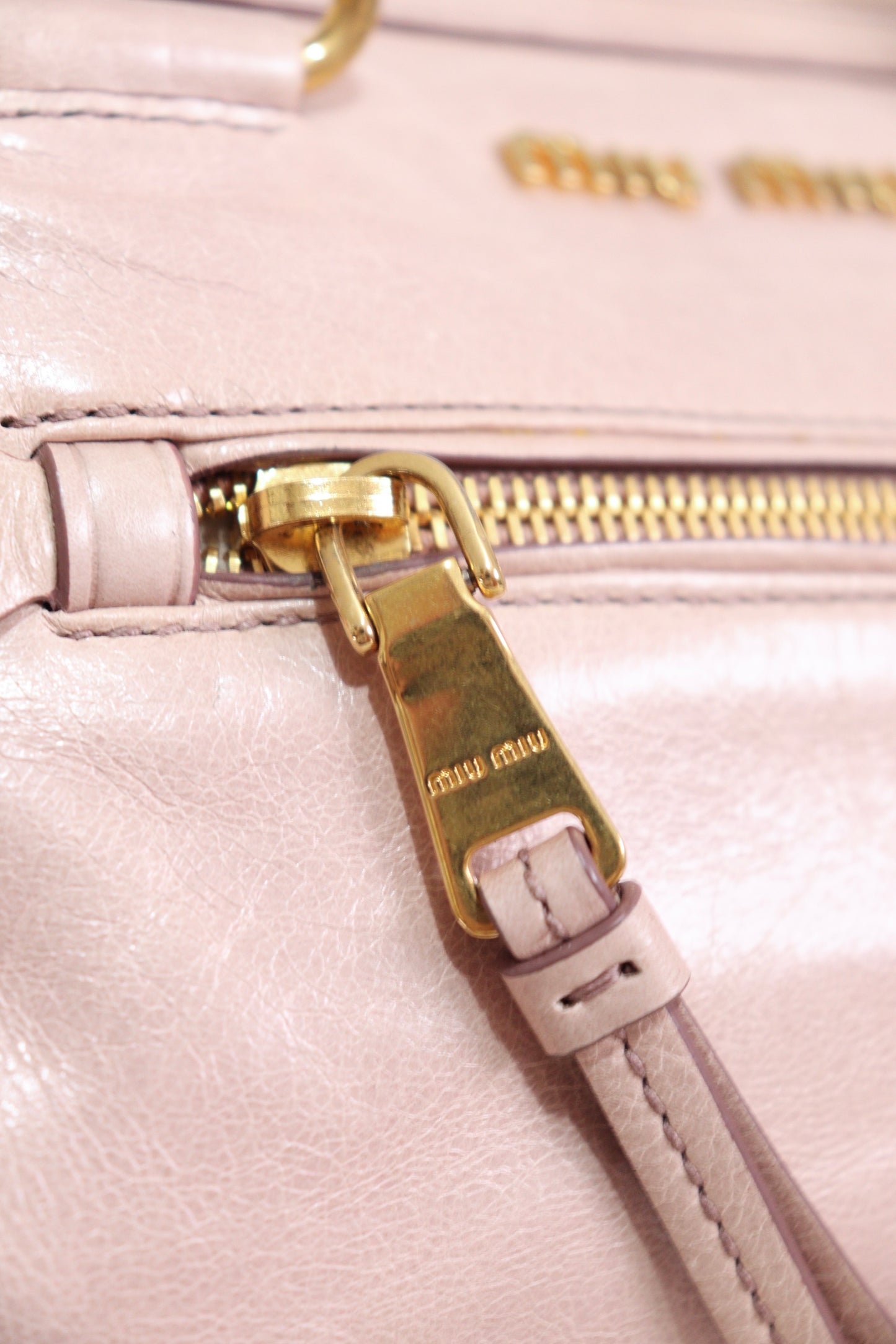 Miu Miu Mini Bauletto Vitello Shine