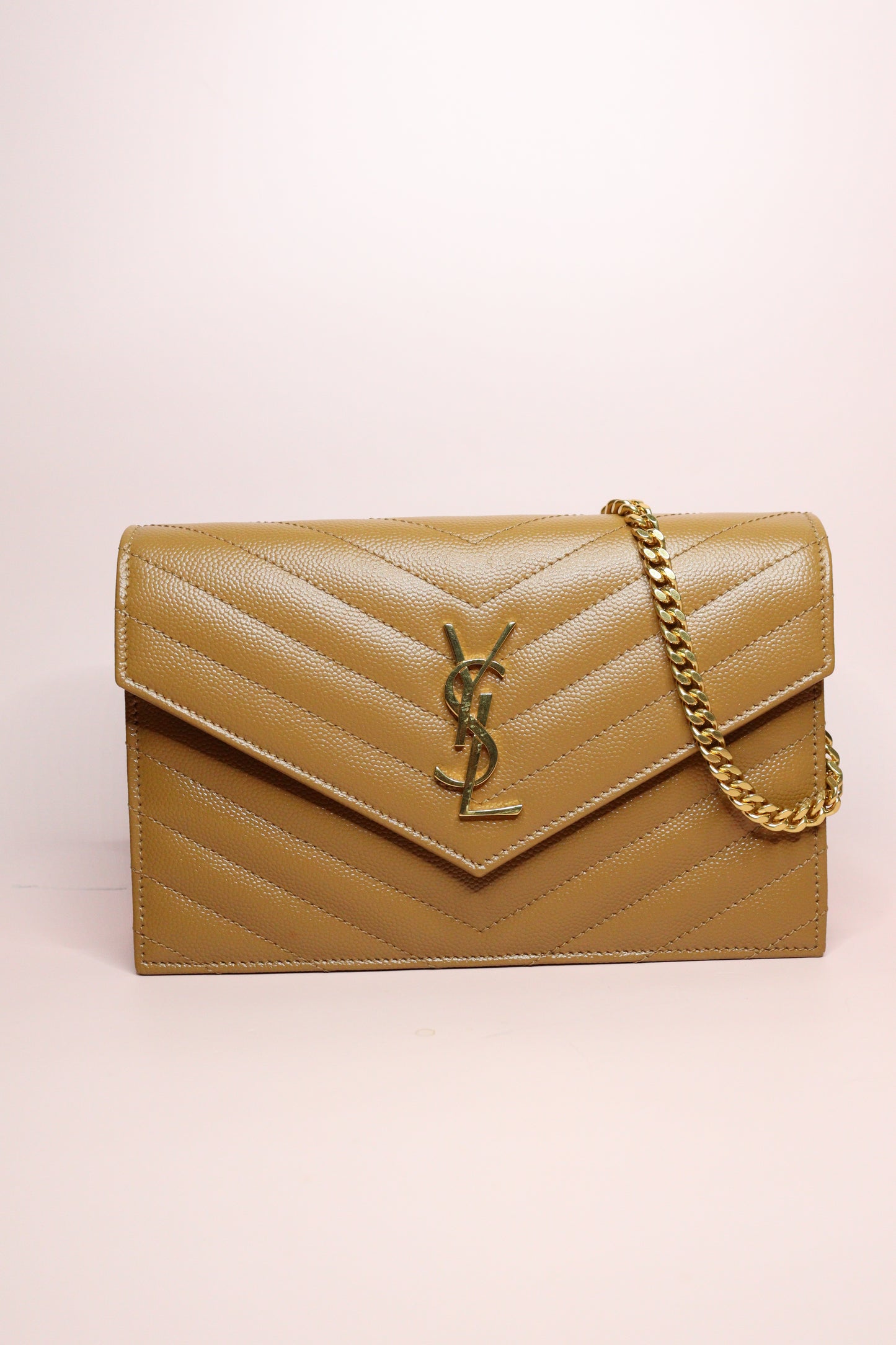 Saint Laurent Cassandre Envelope Chain Wallet