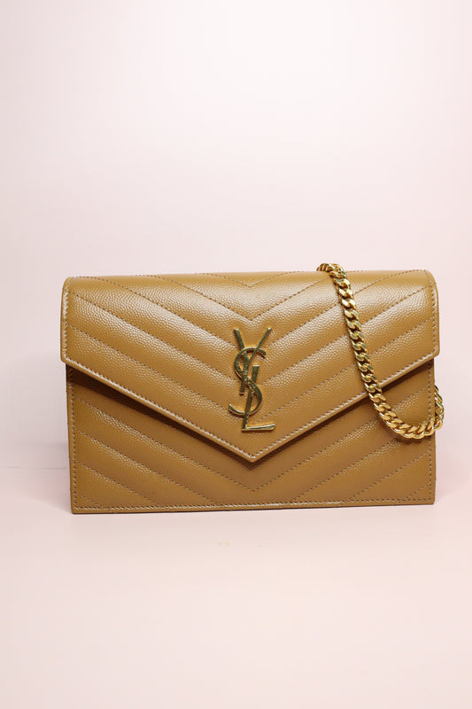Saint Laurent Cassandre Envelope Chain Wallet
