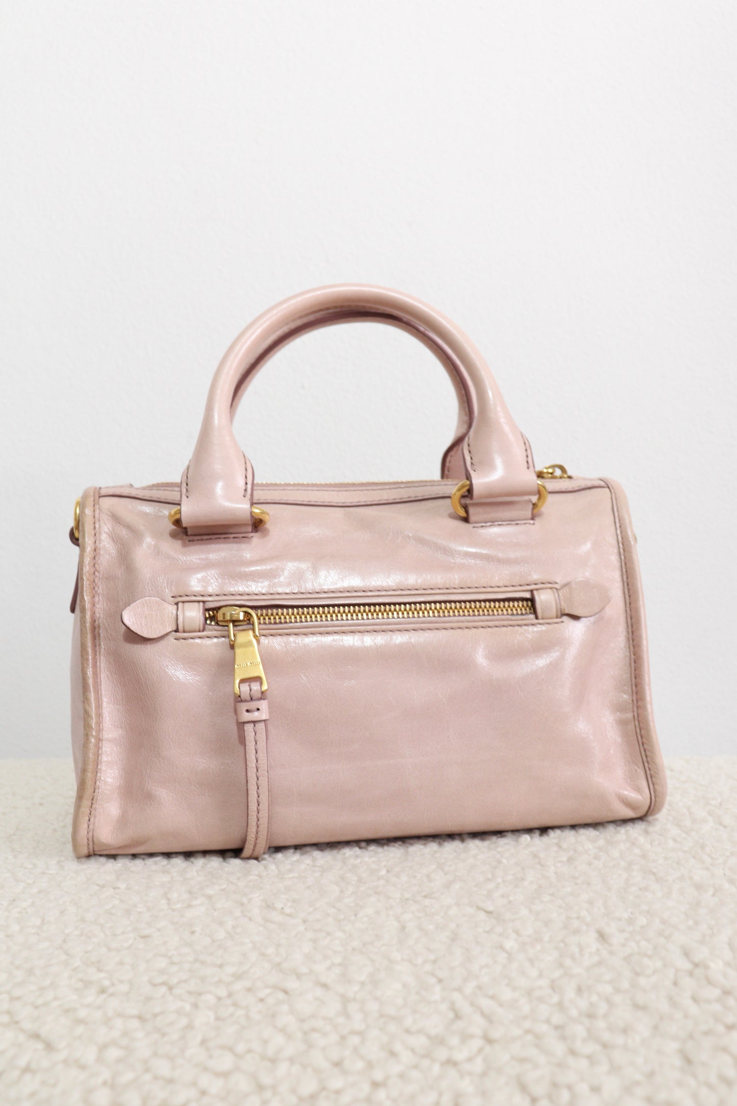 Miu Miu Mini Bauletto Vitello Shine