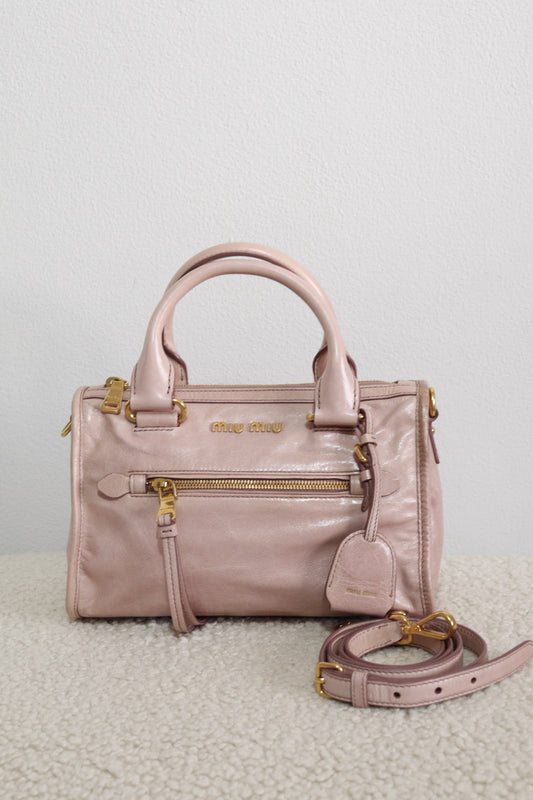 Miu Miu Mini Bauletto Vitello Shine