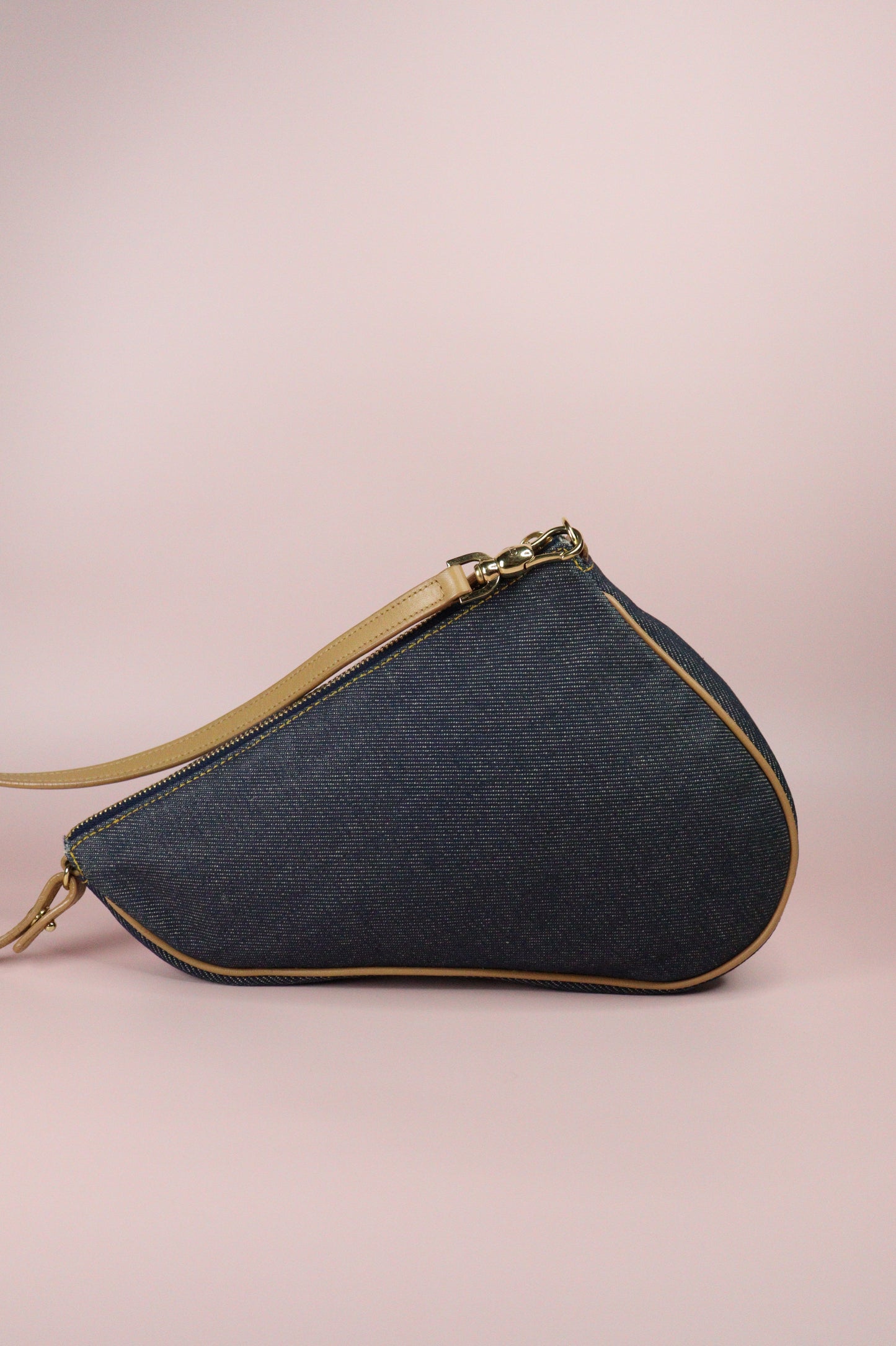 Sac de selle en jean Christian Dior