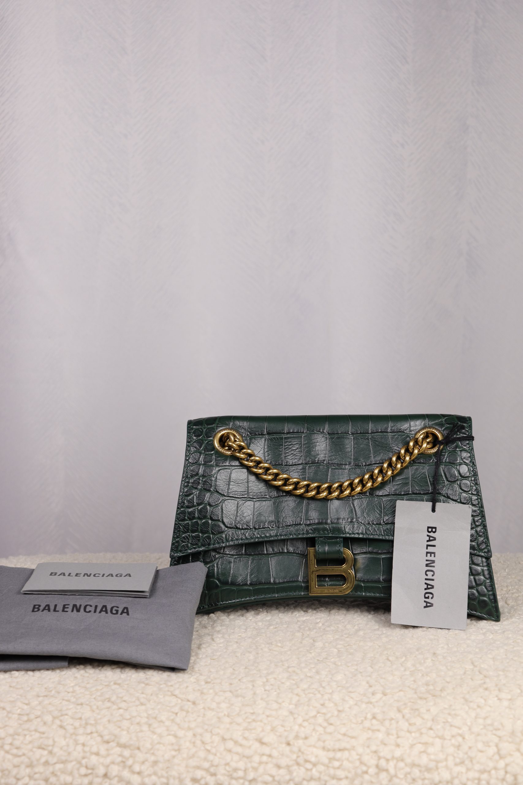 Balenciaga Small Crush Chain | Mock Croco